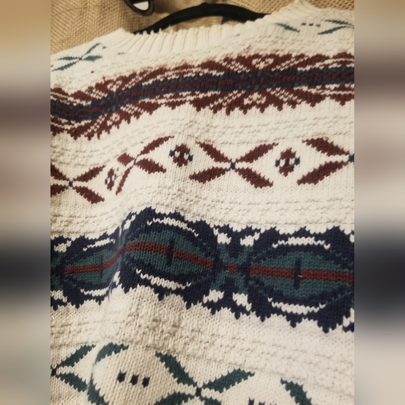New Yorker Fair isle chunky knit sweater L - Picture 4 of 8